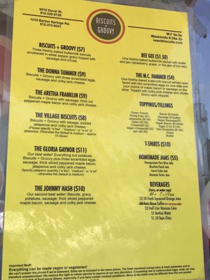 Menu photo 3 Biscuits and Groovy Austin, TX