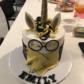 Exquisite Desserts - Harry Potter unicorn cake with the Hufflepuff house colors!  Soooo gorgeous! - Bakeries Near Me - Palm Desert, California