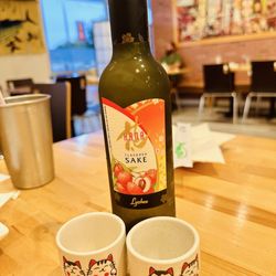 Yellowtail Sushi & Ramen - Lychee sake.