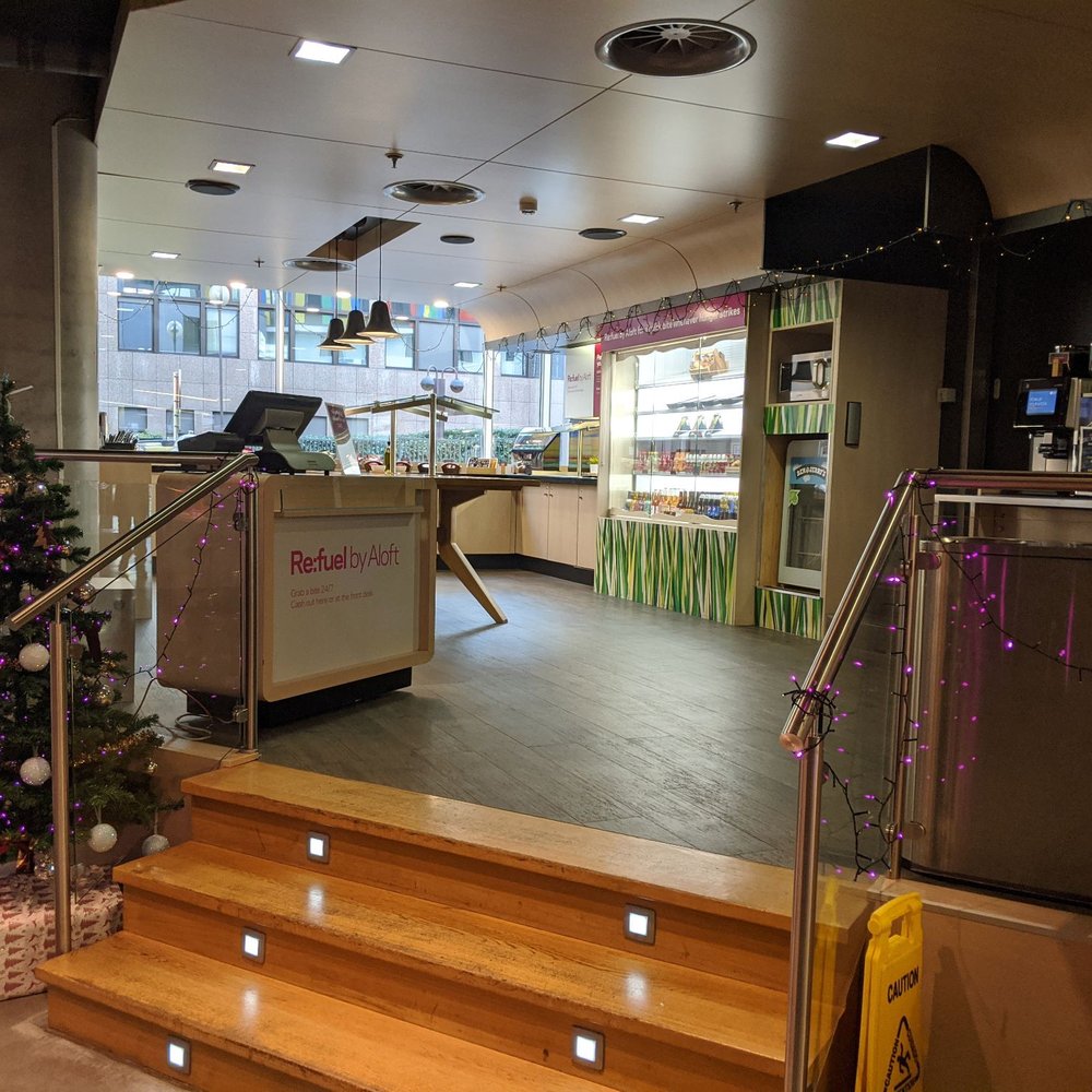 Aloft Brussels Schuman - Breakfast nook area as well as shop. Including coffee and teas. - Hotels Near Me - Etterbeek, BRU Aloft Brussels Schuman - Breakfast nook area as well as shop. Including coffee and teas. - Hotels Near Me - Etterbeek, BRU
