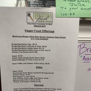 Frenchtown Fresh - Menu - Vegan Near Me - Frenchtown, New Jersey Frenchtown Fresh - Menu - Vegan Near Me - Frenchtown, New Jersey
