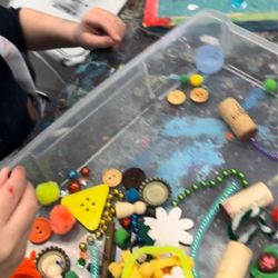 Sit and Kit - Sorry it's blurry- all sorts of fun trinkets in each box!