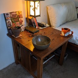 You don't have to own a bungalow (yet!) to get one of these lamps. This cobblestone lamp was an instant elevation for my apartment bedroom.