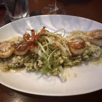 The Roadhouse - Scallops with pesto risotto! Delicious! - Italian Near Me - Hyannis, Massachusetts The Roadhouse - Scallops with pesto risotto! Delicious! - Italian Near Me - Hyannis, Massachusetts
