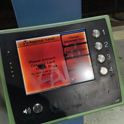 SACRT Light Rail - 4th Ave/Wayne Hultgren Station - The screen across from this one is broken but yay I can read this one for tappy tap connect.
