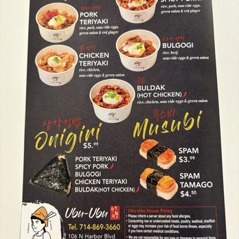 Ubu Ubu - Menu 12/14 - Korean Near Me - Fullerton, California Ubu Ubu - Menu 12/14 - Korean Near Me - Fullerton, California