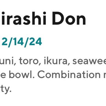 Bubu - Fancy chirashi don ingredients listed on their menu - missing uni, toro, and ikura from my order - Sushi Bars Near Me - San Francisco, California Bubu - Fancy chirashi don ingredients listed on their menu - missing uni, toro, and ikura from my order - Sushi Bars Near Me - San Francisco, California