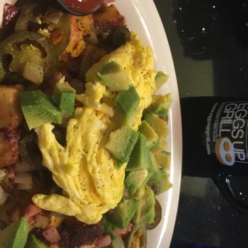 Eggs Up Grill - Southwestern home fries add avocado - Breakfast & Brunch Near Me - Myrtle Beach, South Carolina