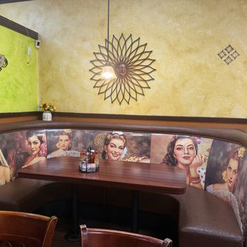 Maria's Cafe Mexican Restaurant - All the booths have different pictures on the back of the booth seats. It added color and pictures on the seat backs. - Mexican Near Me - Colton, California Maria's Cafe Mexican Restaurant - All the booths have different pictures on the back of the booth seats. It added color and pictures on the seat backs. - Mexican Near Me - Colton, California