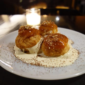 Heritage Tavern - Caramel Profiteroles - Wisconsin Maple Ice Cream, Chantilly Cream, Cardamaro Caramel, Toasted Pecan - New American Near Me - Madison, Wisconsin Heritage Tavern - Caramel Profiteroles - Wisconsin Maple Ice Cream, Chantilly Cream, Cardamaro Caramel, Toasted Pecan - New American Near Me - Madison, Wisconsin