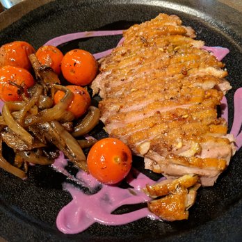XO Restaurant - Schezuan glazed sous vide duck breast with onion and tomato. - Asian Fusion Near Me - Honolulu, Hawaii XO Restaurant - Schezuan glazed sous vide duck breast with onion and tomato. - Asian Fusion Near Me - Honolulu, Hawaii