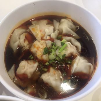 Mayflower Dumpling Express - Chicken Wontons with Spicy Sauce - wontons we're good, sauce was unimpressive - Dim Sum Near Me - Anaheim, California Mayflower Dumpling Express - Chicken Wontons with Spicy Sauce - wontons we're good, sauce was unimpressive - Dim Sum Near Me - Anaheim, California