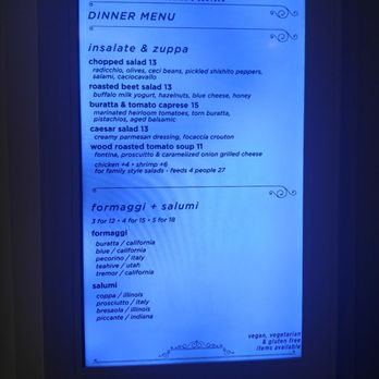 Bottiglia - Menu. - Italian Near Me - Henderson, Nevada