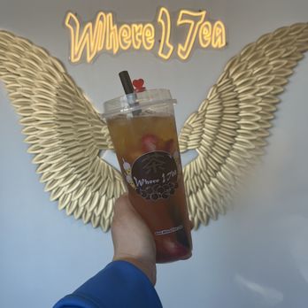 Where 2 Tea - Orange strawberry fruit tea - Bubble Tea Near Me - Champlin, Minnesota