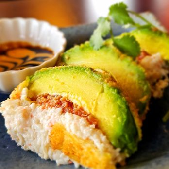 Sushi District - Avocado Bomb with homemade sauce - Sushi Bars Near Me - Costa Mesa, California Sushi District - Avocado Bomb with homemade sauce - Sushi Bars Near Me - Costa Mesa, California