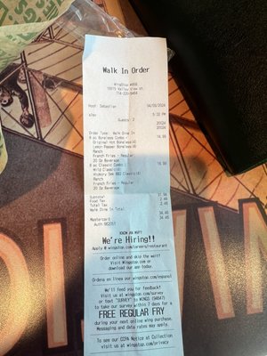 Menu photo 1 Wingstop Cypress, CA
