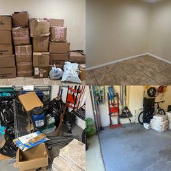 Swamped Junk Removal - Before and after photos of a couple jobs done.
