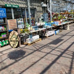 English Gardens - Clearance items displayed on Tables in the outdoor garden.    7/13/2024