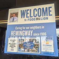 Food Lion - It's really a nice store for a small town.