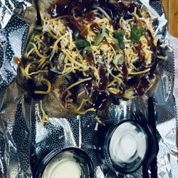 Stadium BBQ - Loaded potato with brisket.