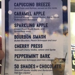 Aj's Bar & Grill - Winter Drinks menu
