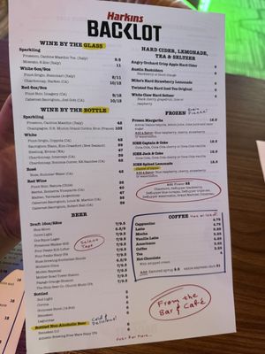 Menu photo 2 Harkins Norterra BackLot Phoenix, AZ Menu photo 2 Harkins Norterra BackLot Phoenix, AZ