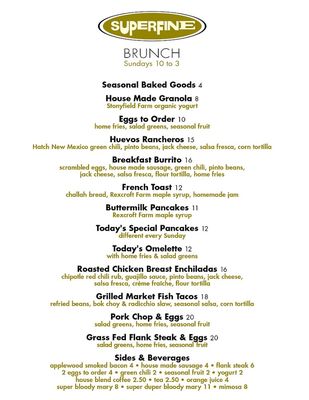 Menu photo 7 Superfine Brooklyn, NY