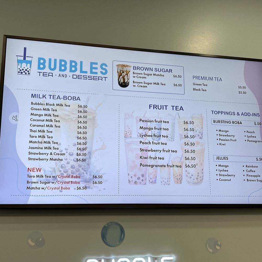 Bubbles Tea & Dessert - Menu - Bubble Tea Near Me - Oakley, California Bubbles Tea & Dessert - Menu - Bubble Tea Near Me - Oakley, California