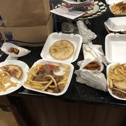 Gyro's Plates with Extra Onion Rings & Fried Mushrooms!