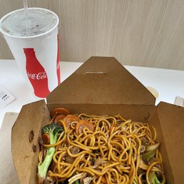 a meal in a take out box