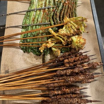 Little Skewer - A-choy, green beans, cauliflower, pork belly, premium marbled beef - Chinese Near Me - Fremont, California