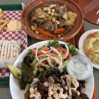 Gusto - Tajine plate lamb and beef shawarma - Mediterranean Near Me - Berkeley, California Gusto - Tajine plate lamb and beef shawarma - Mediterranean Near Me - Berkeley, California