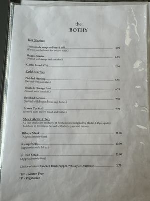 Menu photo 1 The Bothy Resturant and Bar Fort Augustus, HLD Menu photo 1 The Bothy Resturant and Bar Fort Augustus, HLD