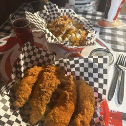 4 Jumbo Tenders Meal, Buffalo Chix Fries, and Maid Marion Beer 4 Jumbo Tenders Meal, Buffalo Chix Fries, and Maid Marion Beer