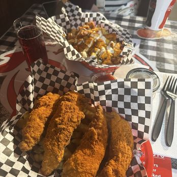 Jaxon's Chix Tenders - 4 Jumbo Tenders Meal, Buffalo Chix Fries, and Maid Marion Beer - Chicken Shop Near Me - Fullerton, California Jaxon's Chix Tenders - 4 Jumbo Tenders Meal, Buffalo Chix Fries, and Maid Marion Beer - Chicken Shop Near Me - Fullerton, California