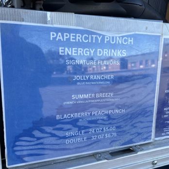 Willow's Mobile Coffee Cafe - Papercity Punch Energy Drinks - Coffee & Tea Near Me