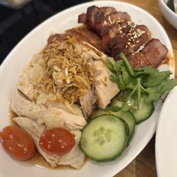 Trio Combo Chicken Rice - yum! Trio Combo Chicken Rice - yum!