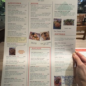 NUA Thai - Menu - Thai Near Me - Houston, Texas