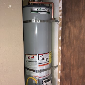 Wayside Plumbing Co - 40 gallon water heater installed in a tight area - Plumbing Near Me - Modesto, California Wayside Plumbing Co - 40 gallon water heater installed in a tight area - Plumbing Near Me - Modesto, California