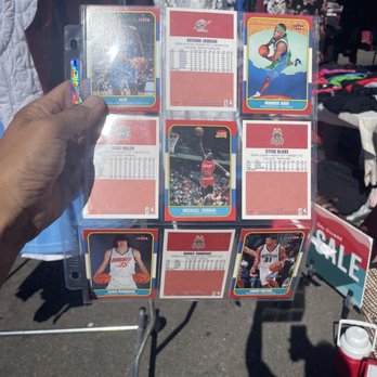 Kobey's Swap Meet - 09/24/22 I saw a 1986 Fleer #57 Michael Jordan, his $20-25,000 rookie card for only $25, but an unlicensed reprint not worth anything - Flea Markets Near Me - San Diego, California Kobey's Swap Meet - 09/24/22 I saw a 1986 Fleer #57 Michael Jordan, his $20-25,000 rookie card for only $25, but an unlicensed reprint not worth anything - Flea Markets Near Me - San Diego, California