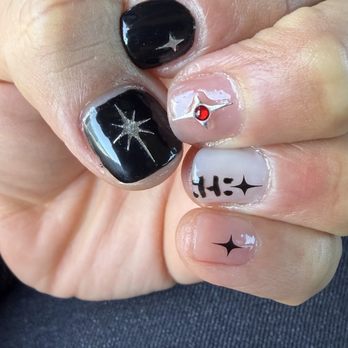 No1 Nails Spa - Kpop inspired nails (left hand) - Nail Salons Near Me - Long Beach, California No1 Nails Spa - Kpop inspired nails (left hand) - Nail Salons Near Me - Long Beach, California