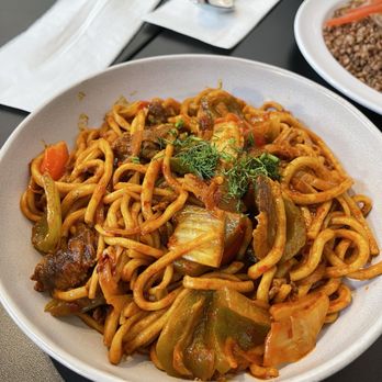 Caravan Restaurant - Stir Fried Boso Lagman - Halal Near Me - Seattle, Washington Caravan Restaurant - Stir Fried Boso Lagman - Halal Near Me - Seattle, Washington