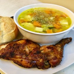 Locust Valley Deli - Seasoned, Roasted Chicken with vegetable soup is a house favorite