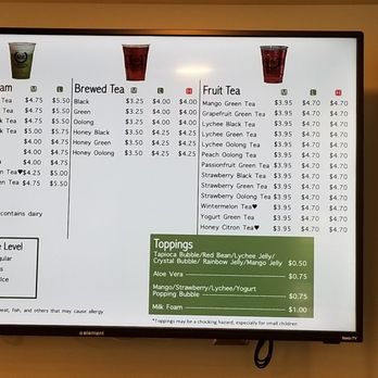 Secret Garden - Menu on TV - Coffee & Tea Near Me - Williamsburg, Virginia