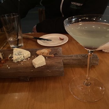 Havana - Devoured cheese plate and sea glass martini (yum) - Seafood Near Me - Bar Harbor, Maine