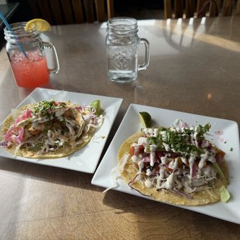 Pier Place - Shrimp and fish tacos... both great but the fish was better - Seafood Near Me - Point Arena, California Pier Place - Shrimp and fish tacos... both great but the fish was better - Seafood Near Me - Point Arena, California