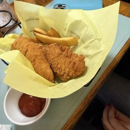 Chicken strips and fries Chicken strips and fries