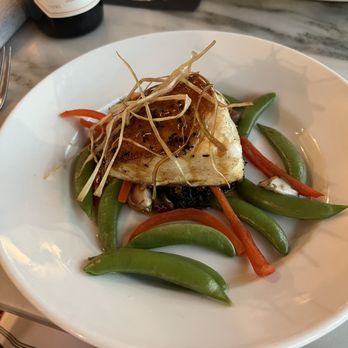 Oak House - Soy Ginger Sea Bass with Black Rice - New American Near Me - Birmingham, Alabama