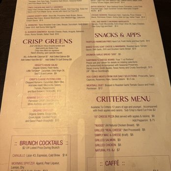 Crisp - Menu - Italian Near Me - Houston, Texas