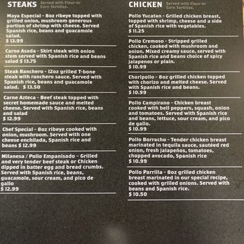 Mexa-Maya - Menu - Mexican Near Me - Normal, Illinois